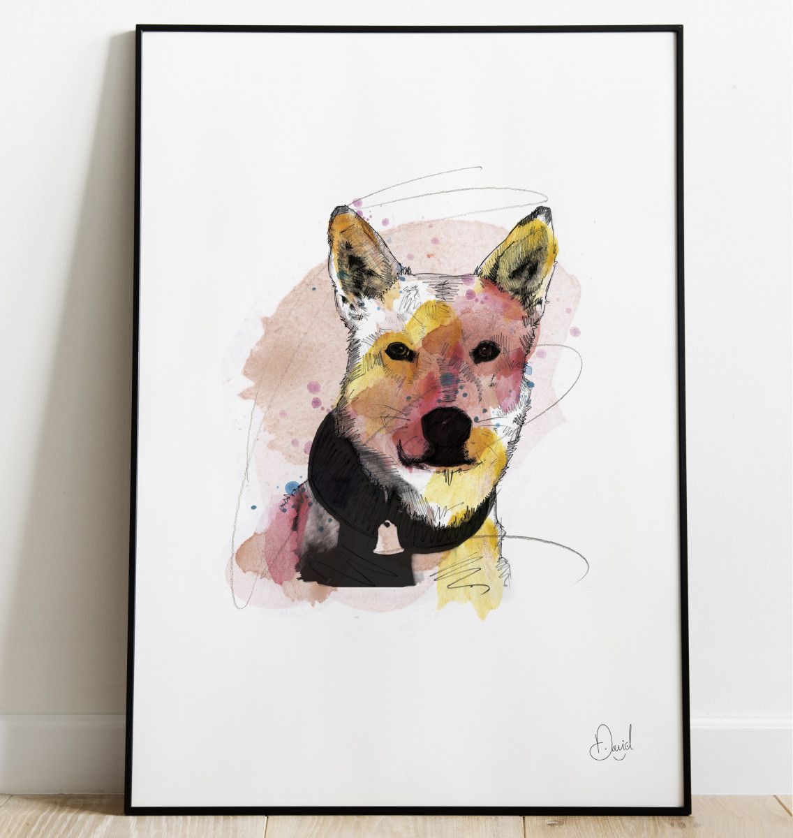 Starsky and Husky - Dog art print