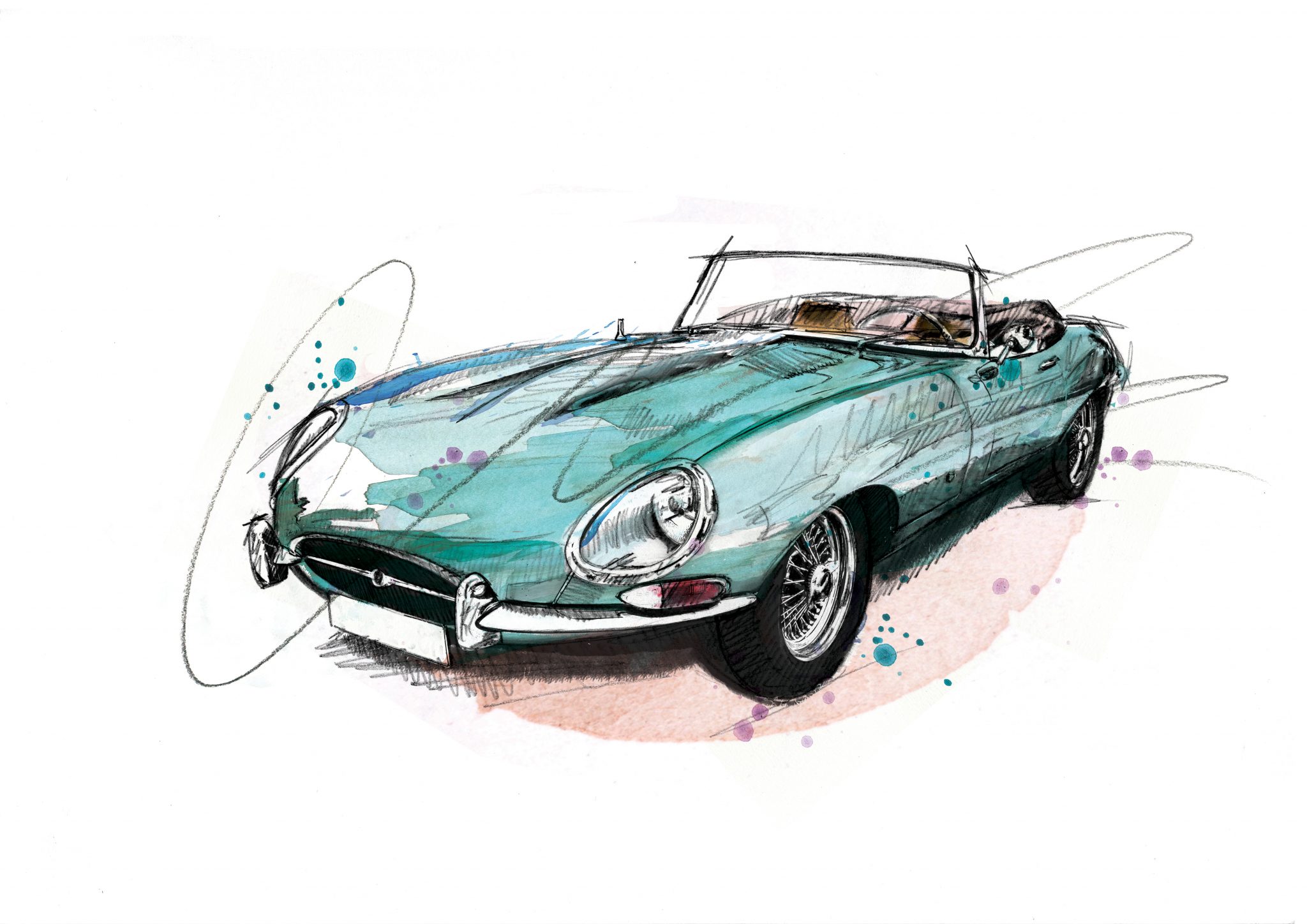 0085 Dm Jaguar E Type Convertible Art