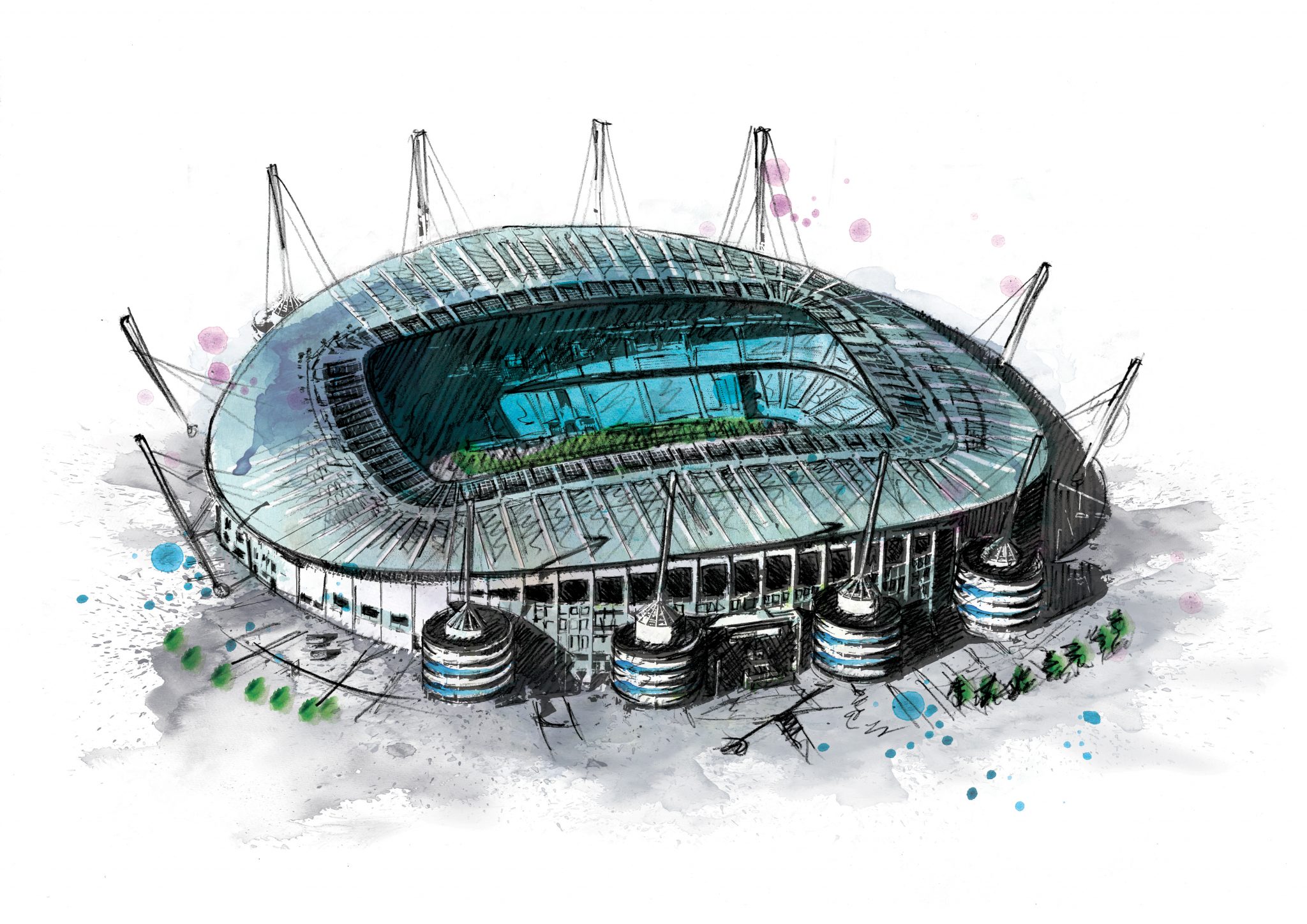 0129 Dm Manchester City Etihad Stadium Art