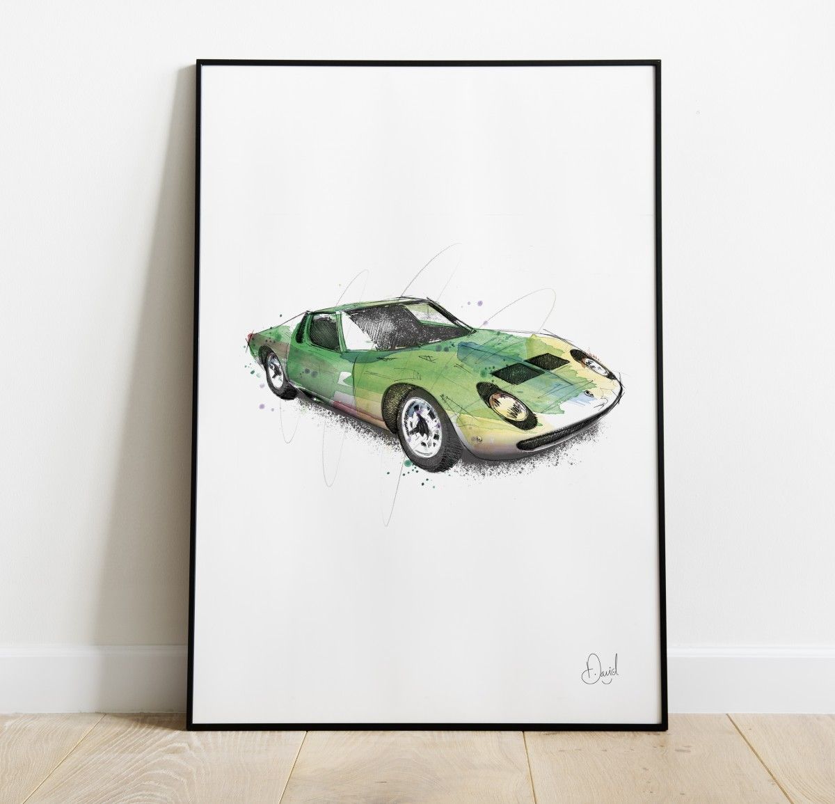 Lamborghini Miura - The Raging Bull art print
