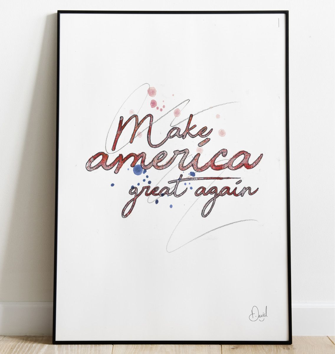 Make America great again - Typographic art print