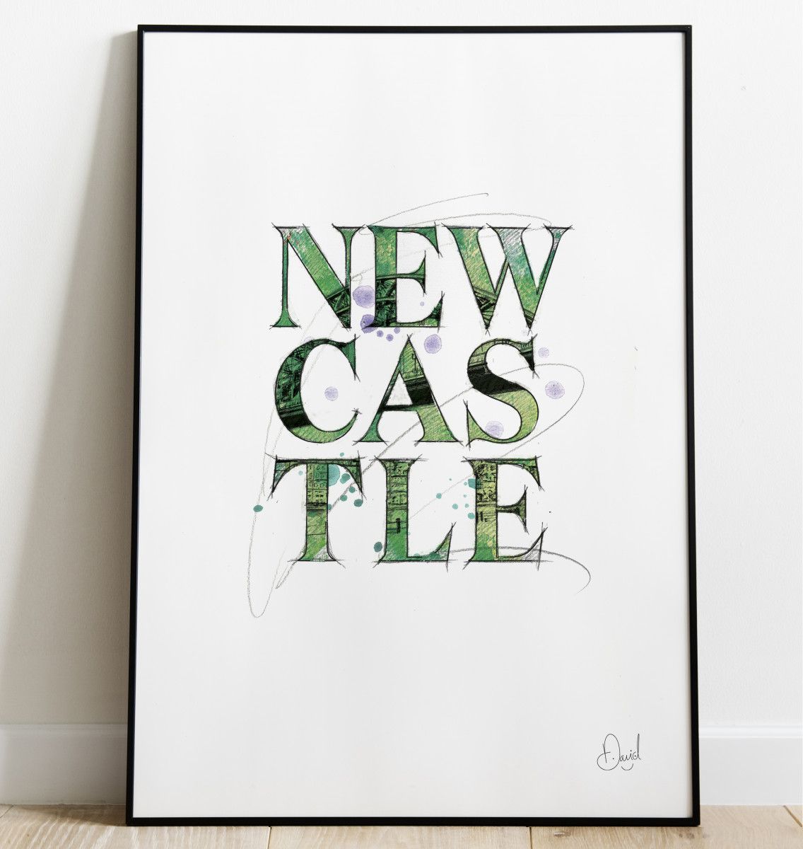 Newcastle Serif - Typographic art print