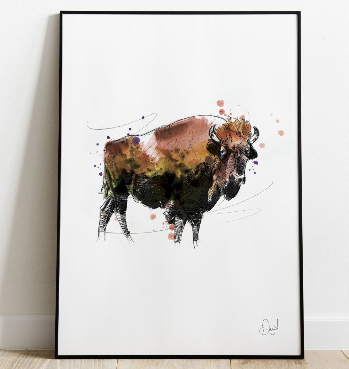 Bison, see you later - Bison art print