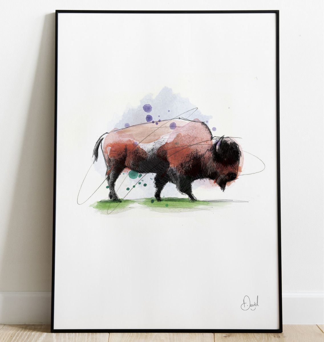 Big Bad Bison - Bison art print