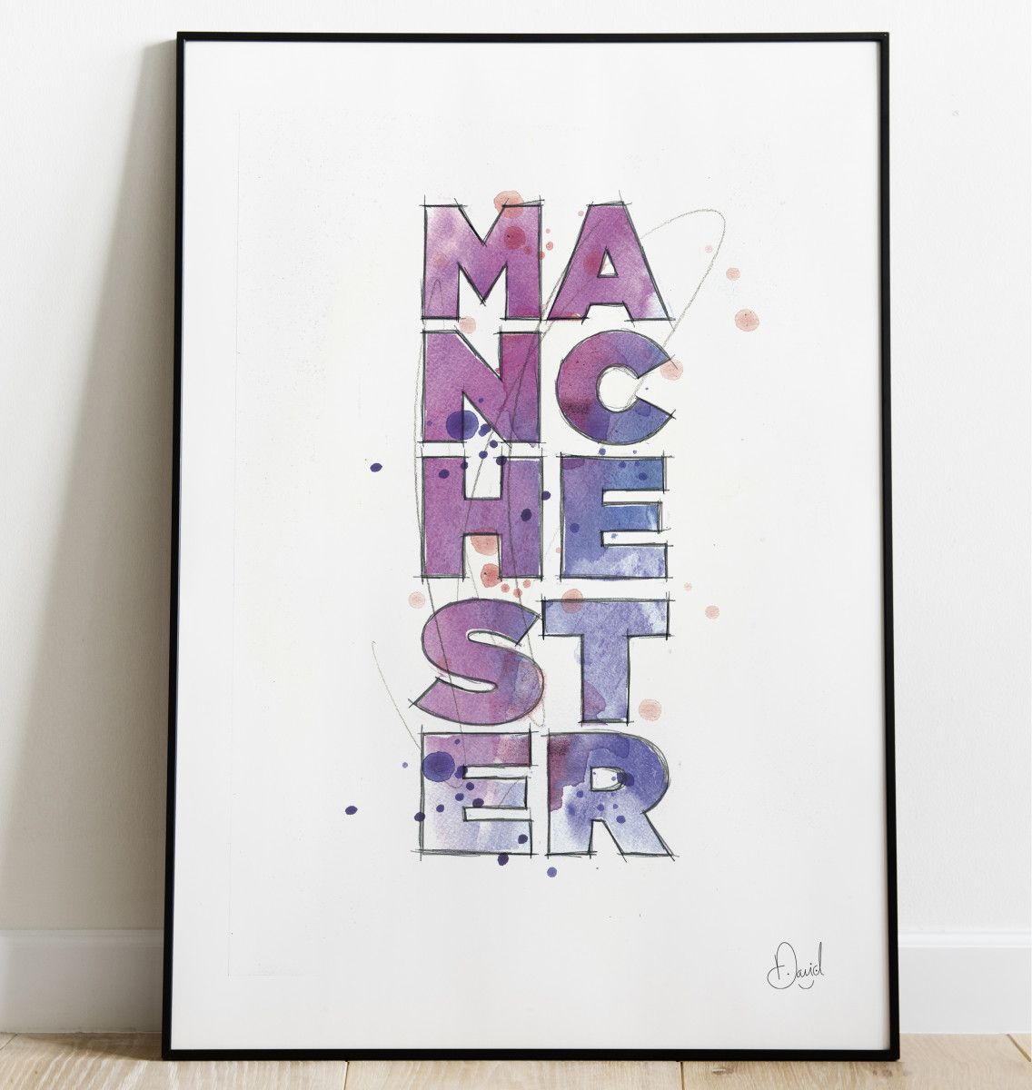 Manchester - Such a beautiful word - Typographic art print