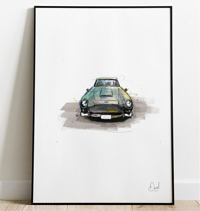 David Marston Art - Aston Martin DB5 - James Bond - Shaken And Stirred