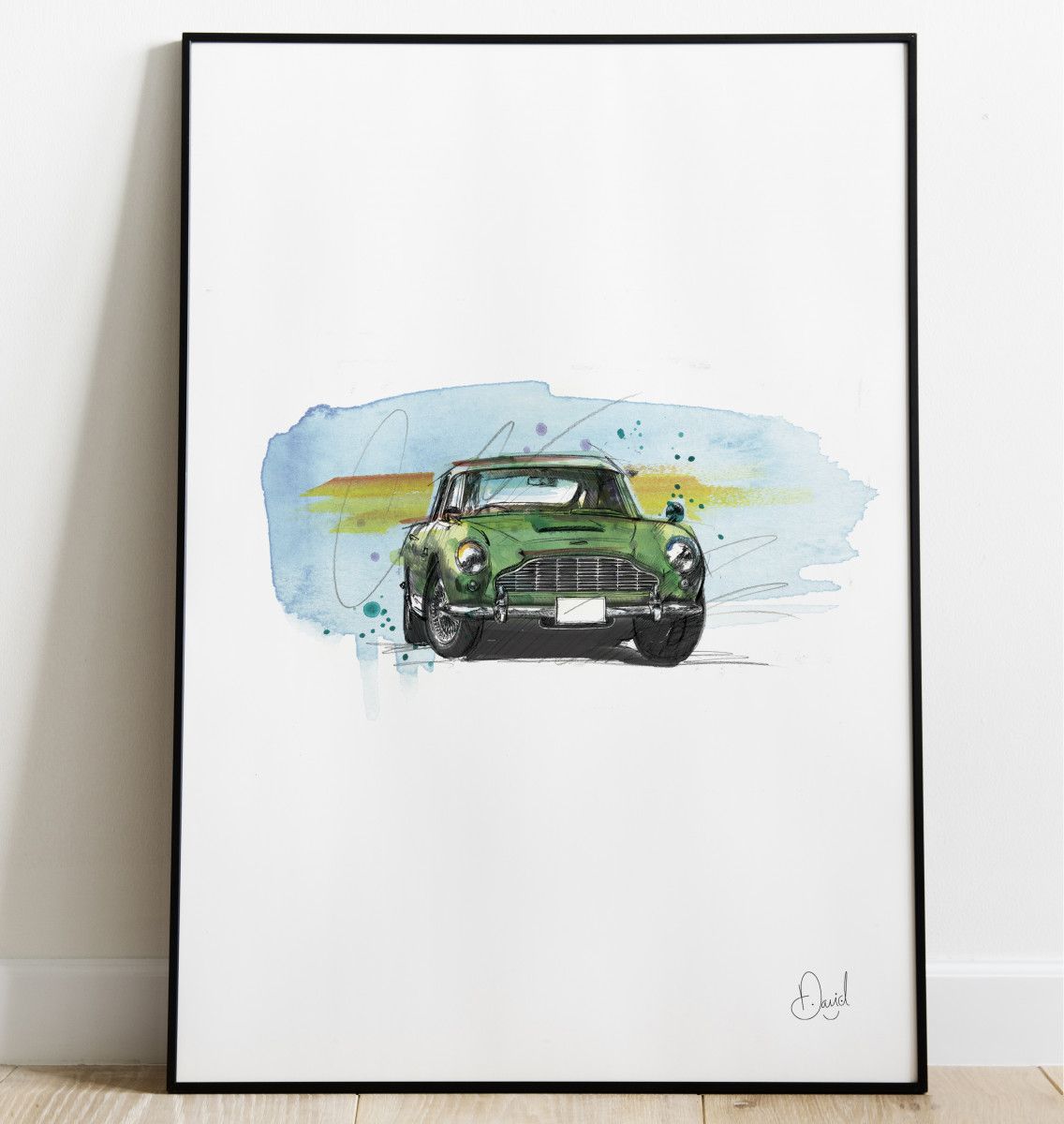 Aston Martin DB5 - Verde art print