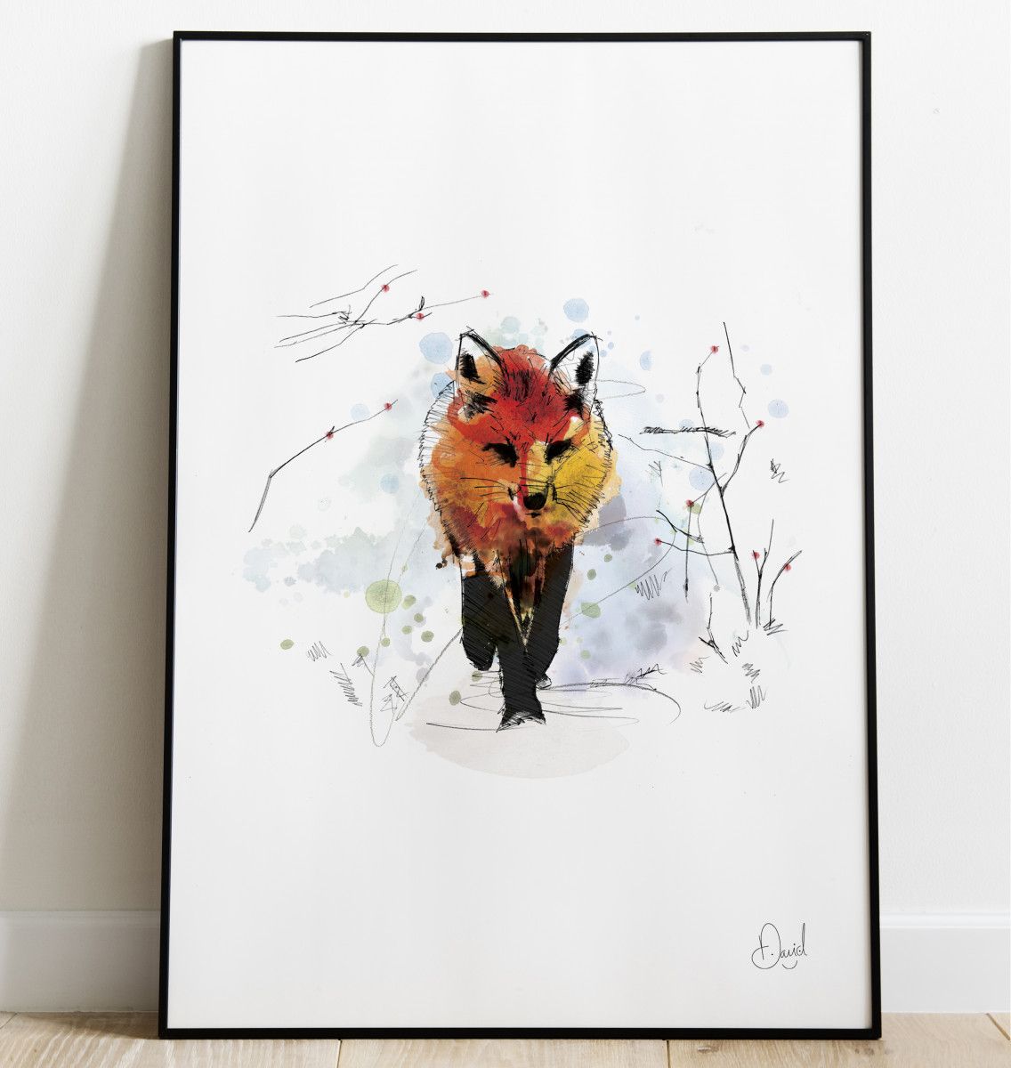 The stone cold fox - Fox art print
