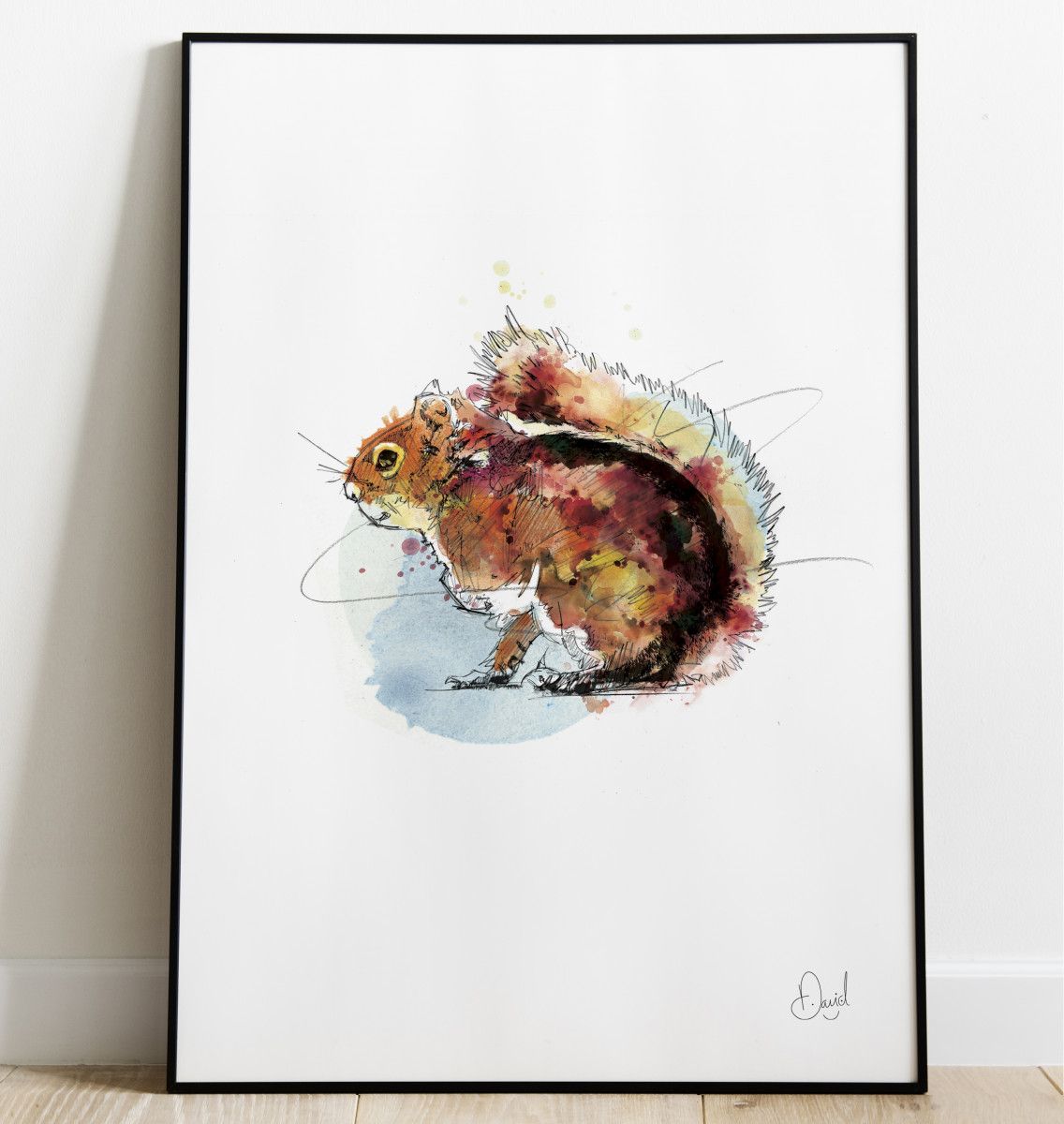 Secret Squirrel - Squirrel art print