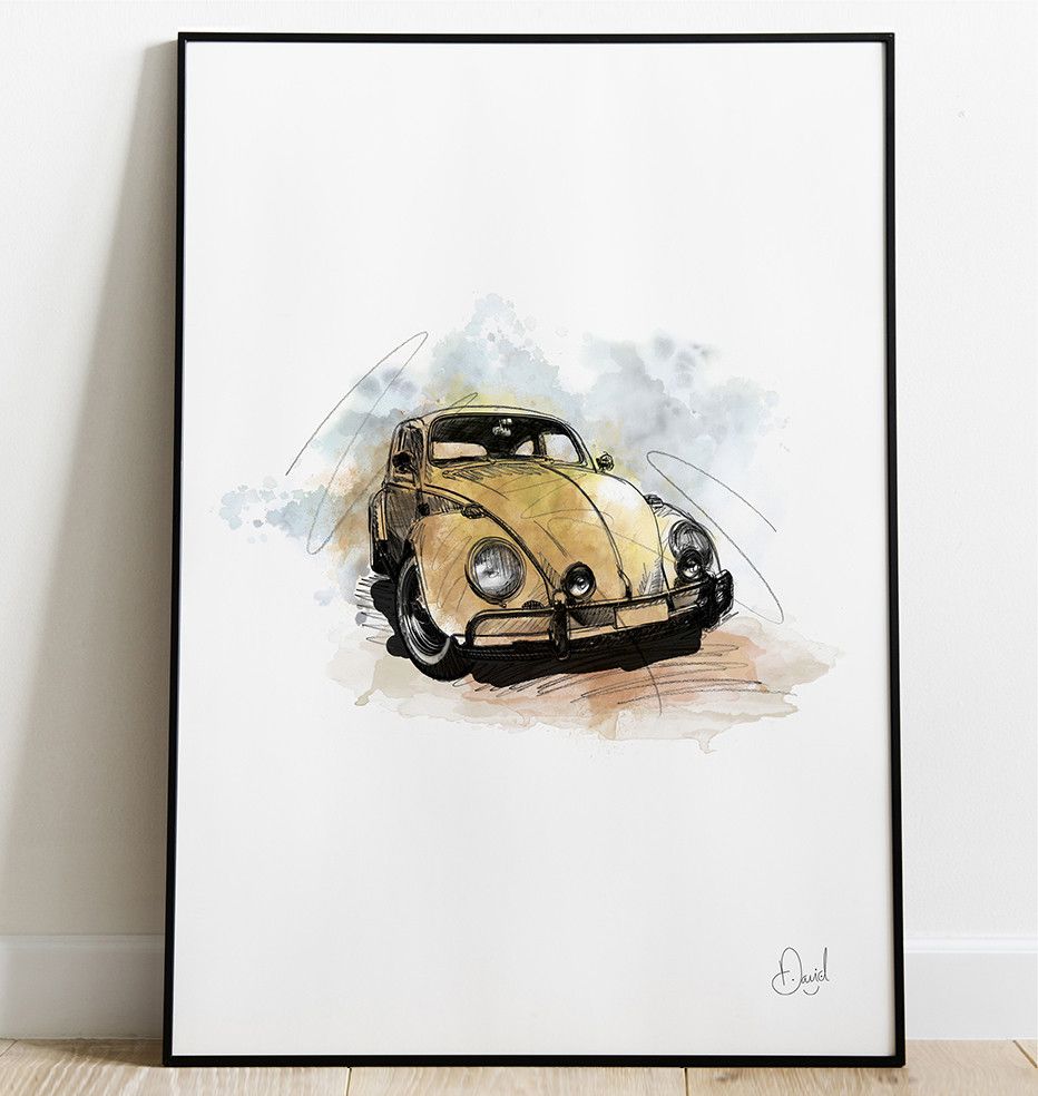 Volkswagen Beetle Type 1- Bugga art print
