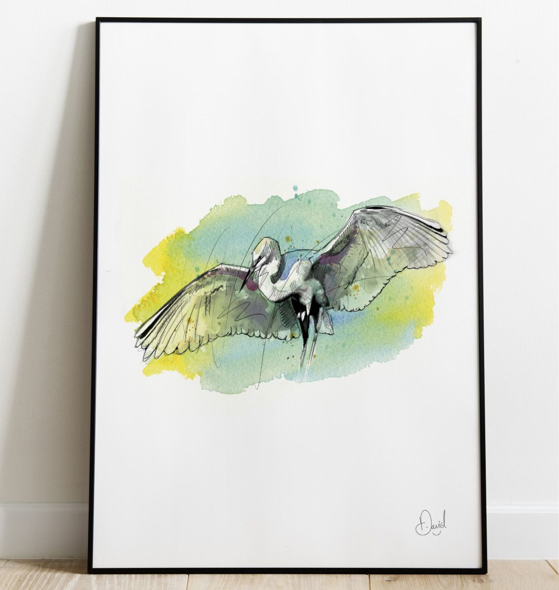 David Marston Art - The Stork Pays A Visit