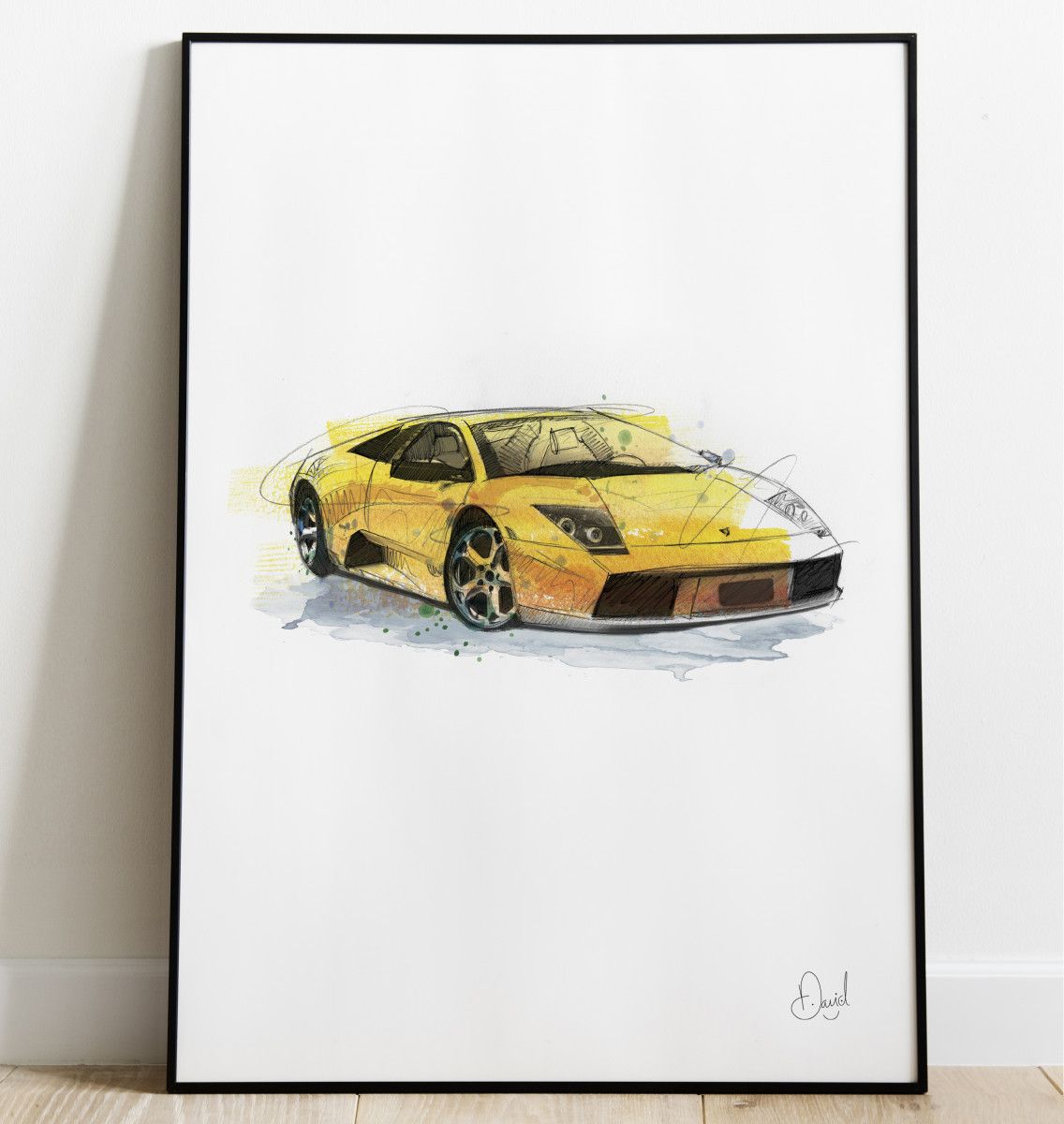 Lamborghini Murcielago - The Bat art print