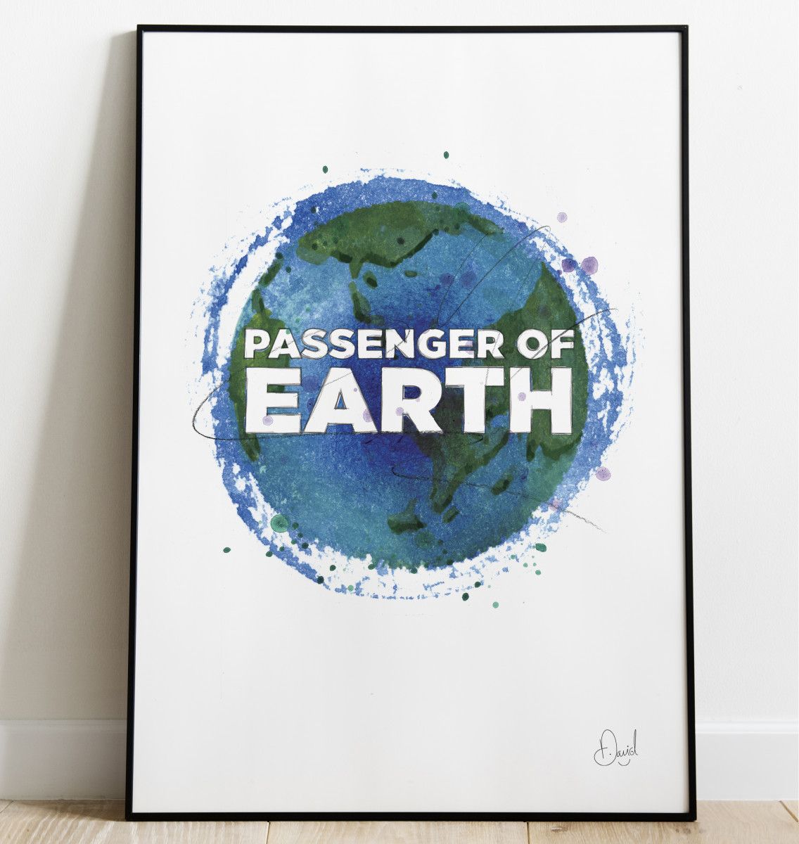 Passenger of Earth - Typographic art print