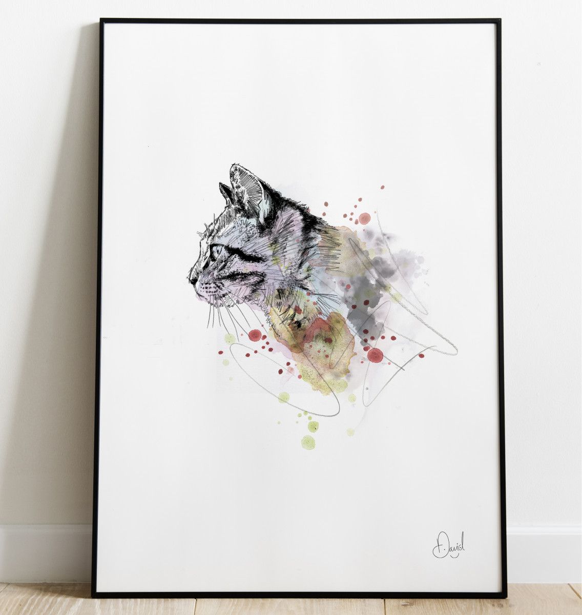 David Marston Art - Cats - Curiosity The Cat