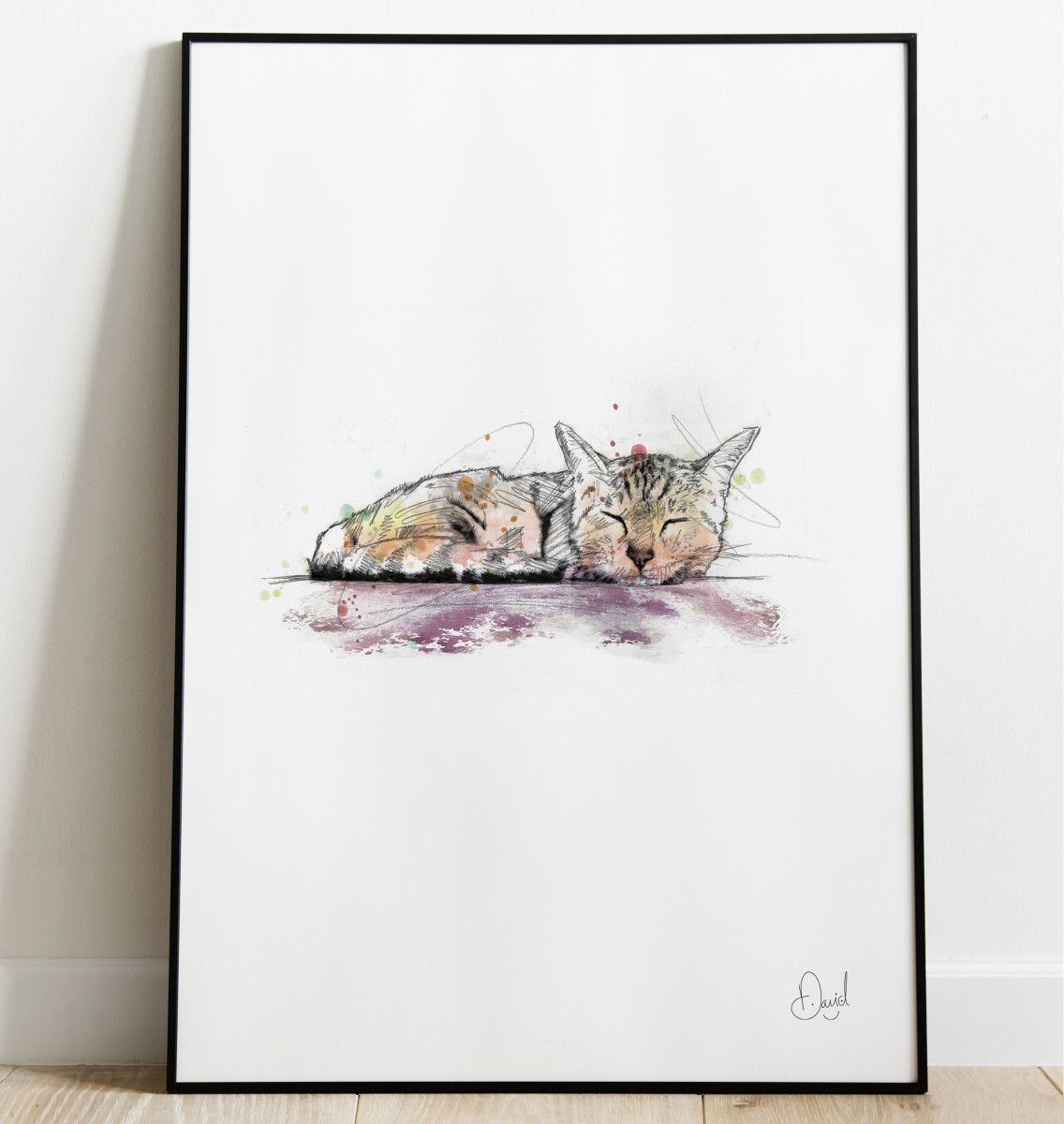 David Marston Art - Cats - Let Sleeping Cats Lie