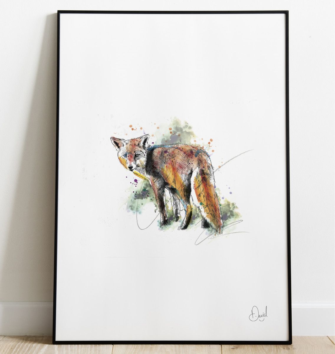 The wiley old Fox art print