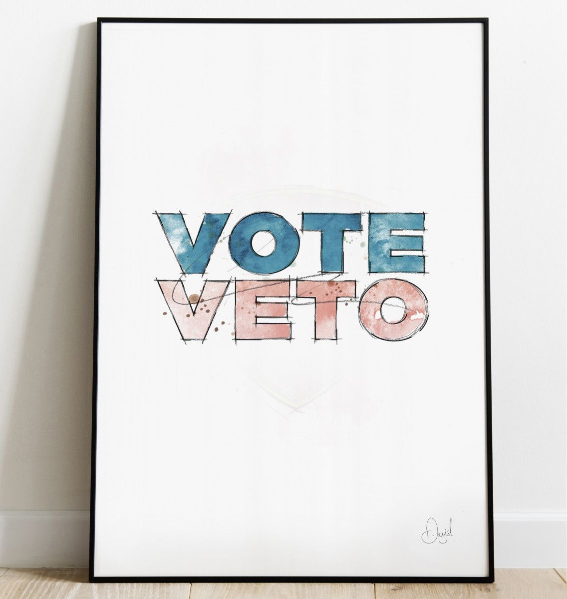 Vote / Veto art print