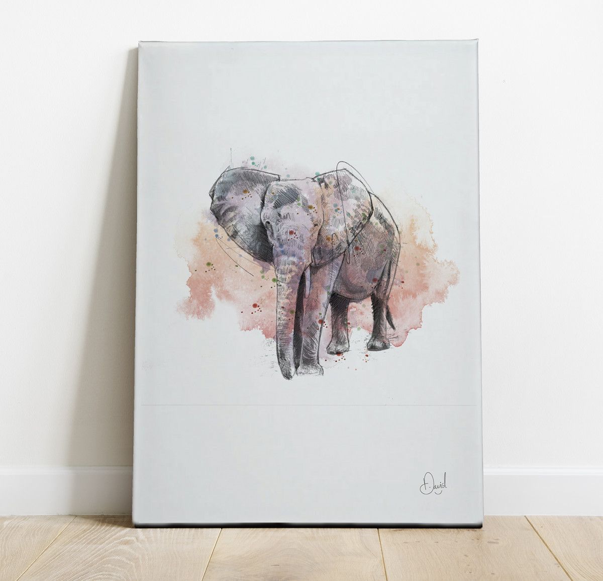 00241 Dm Canvas Elephant The Pink Elephant Web