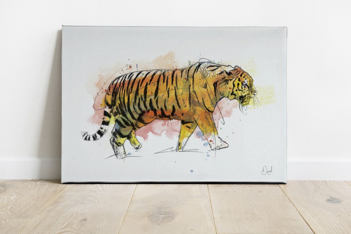 240 Dm Canvas Tiger Tiger In The Tank Land Web