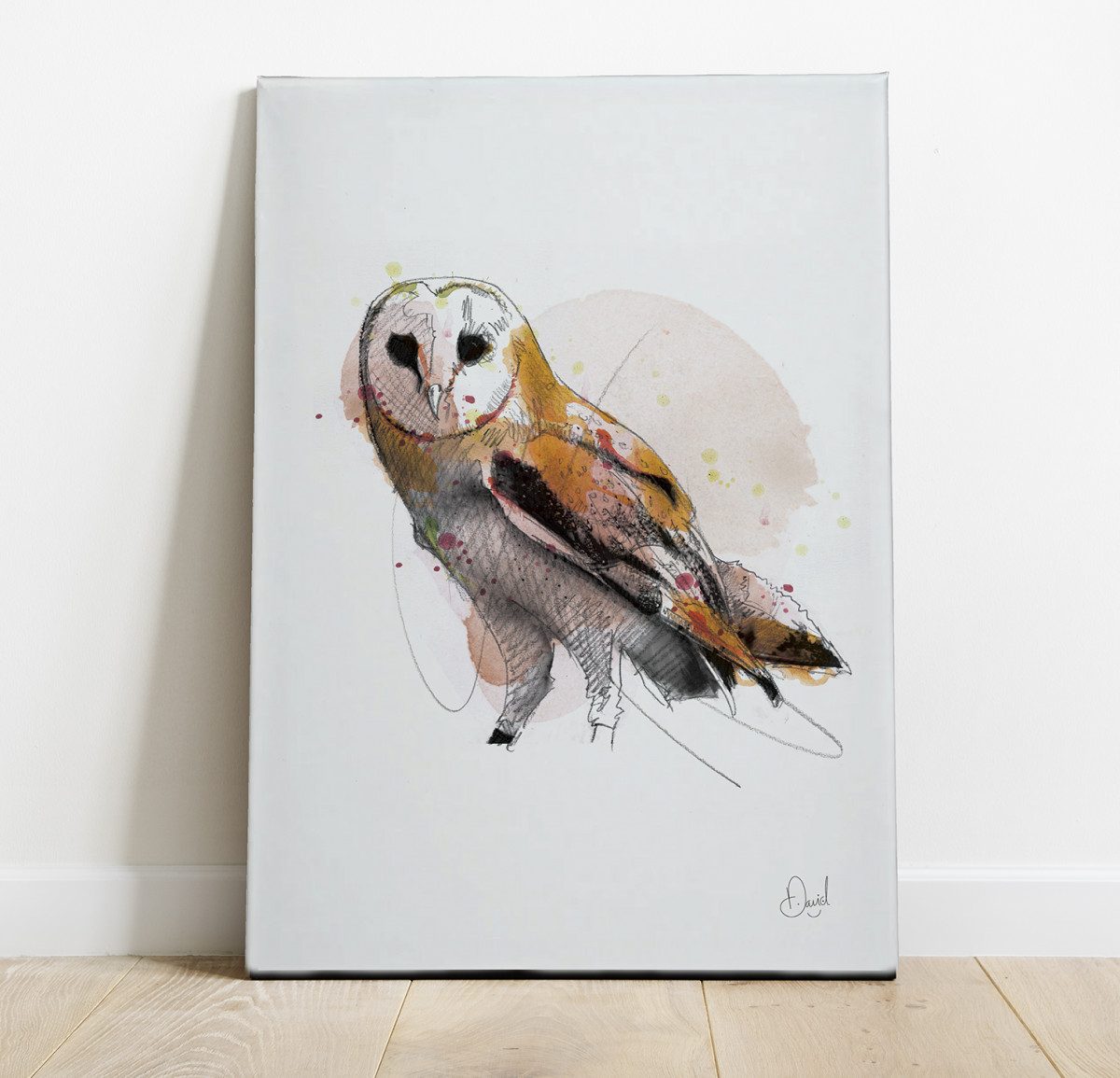 0087 Dm Canvas The Wise Old Owl Portrait Web