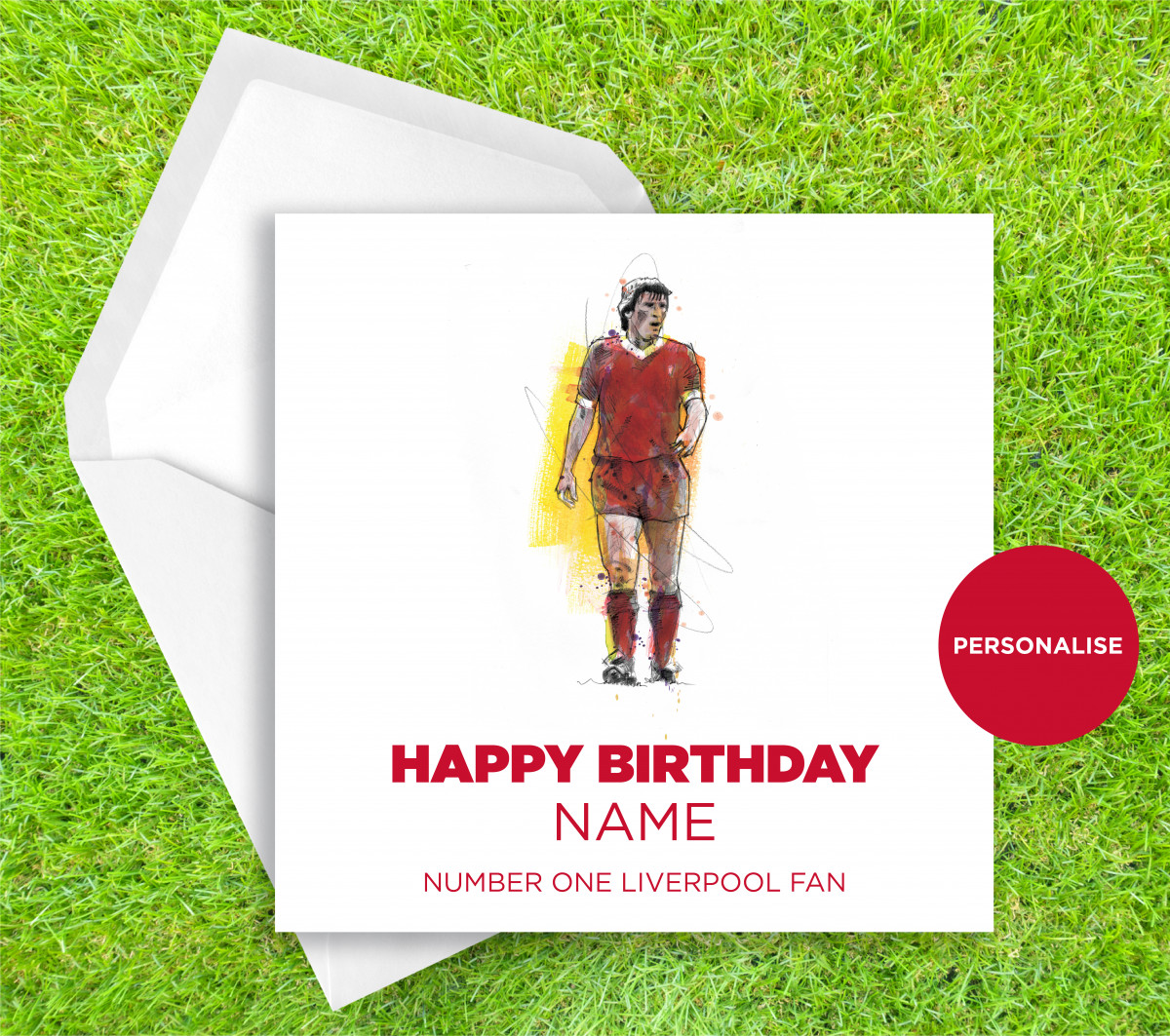 Liverpool FC, Kenny Dalglish, personalised birthday card