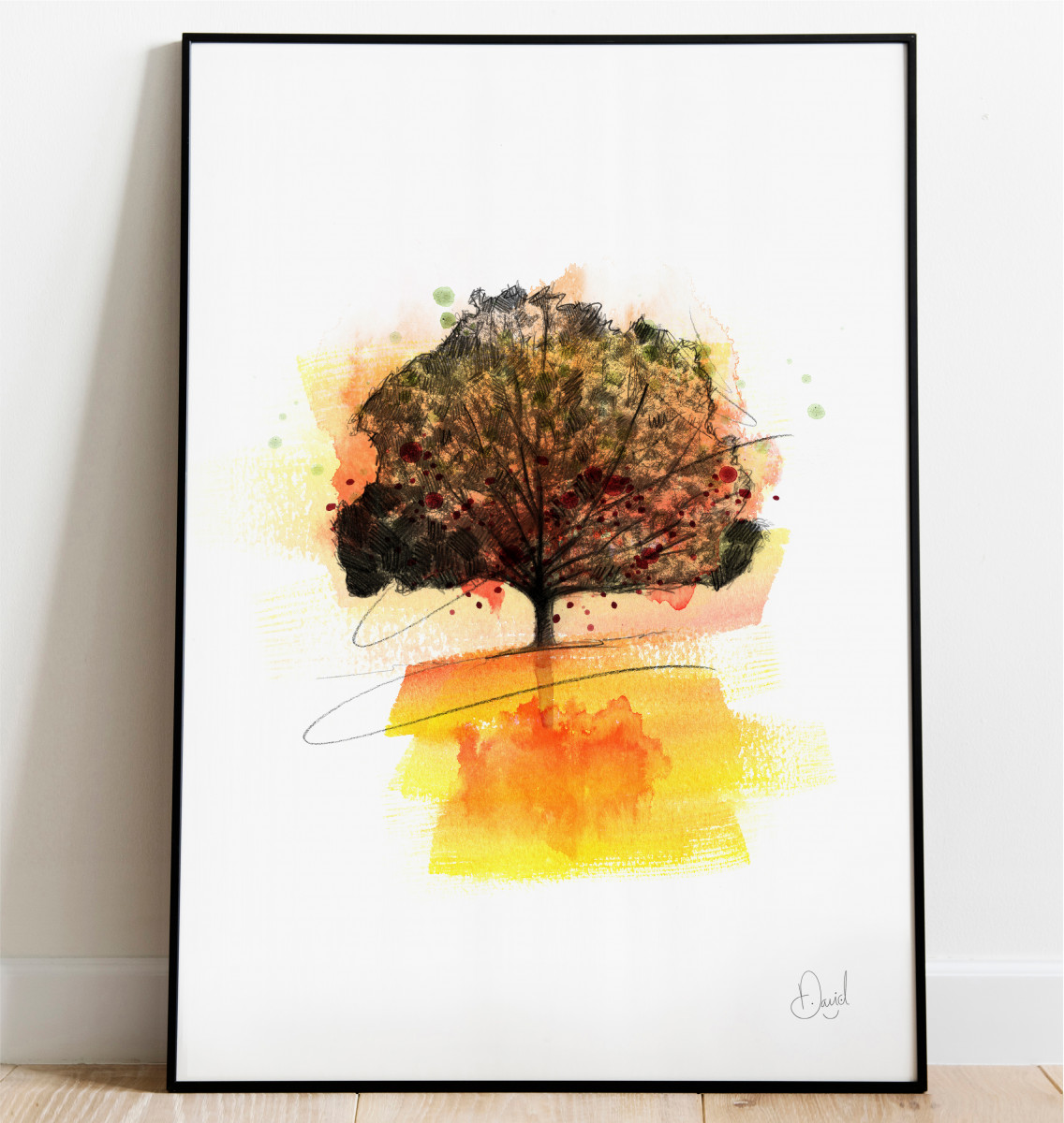 0325 Dm Autumnal Tree Print Frame Port Web