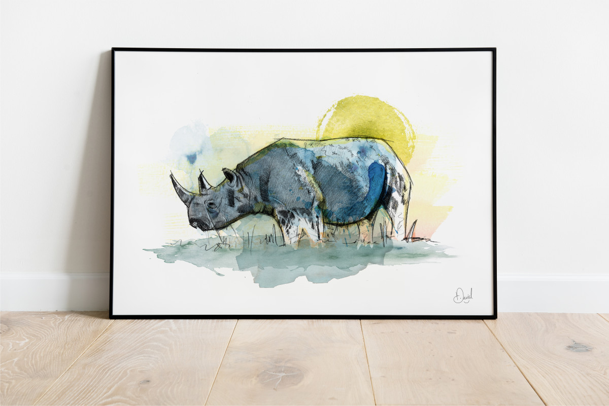 0326 Dm Rhino Rhi No Go Print Frame Land Web
