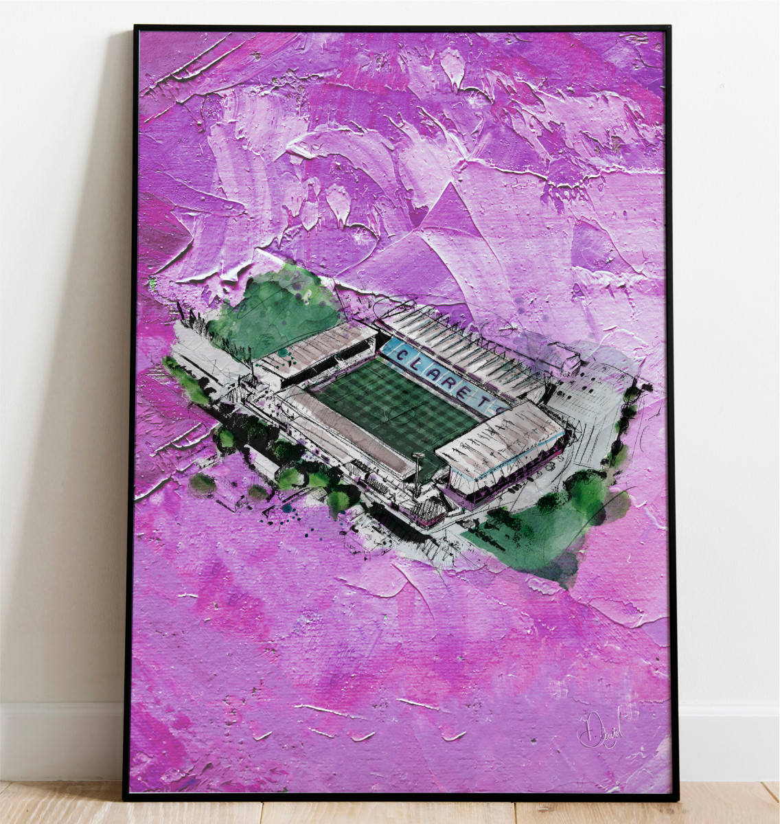 Burnley FC - Turf Moor on oil, special edition art print