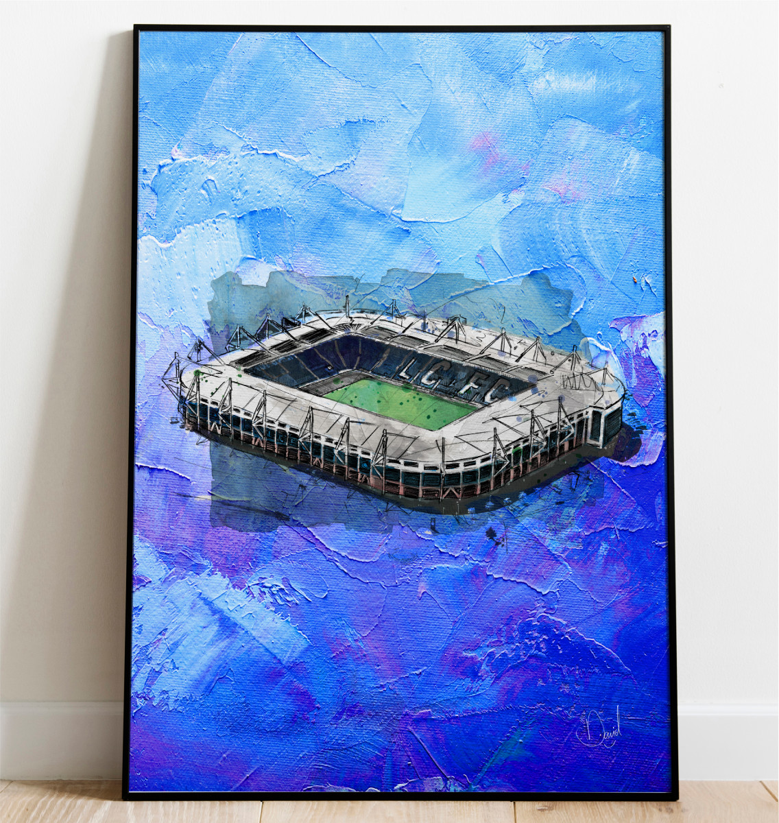 Leicester City - King Power Stadium on oil, special edition art print