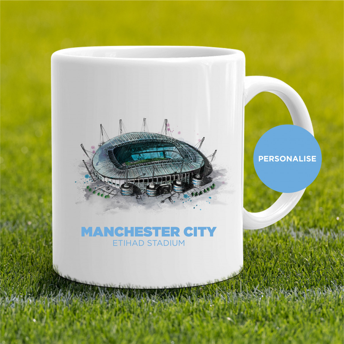 Manchester City - Etihad Stadium, personalised Mug