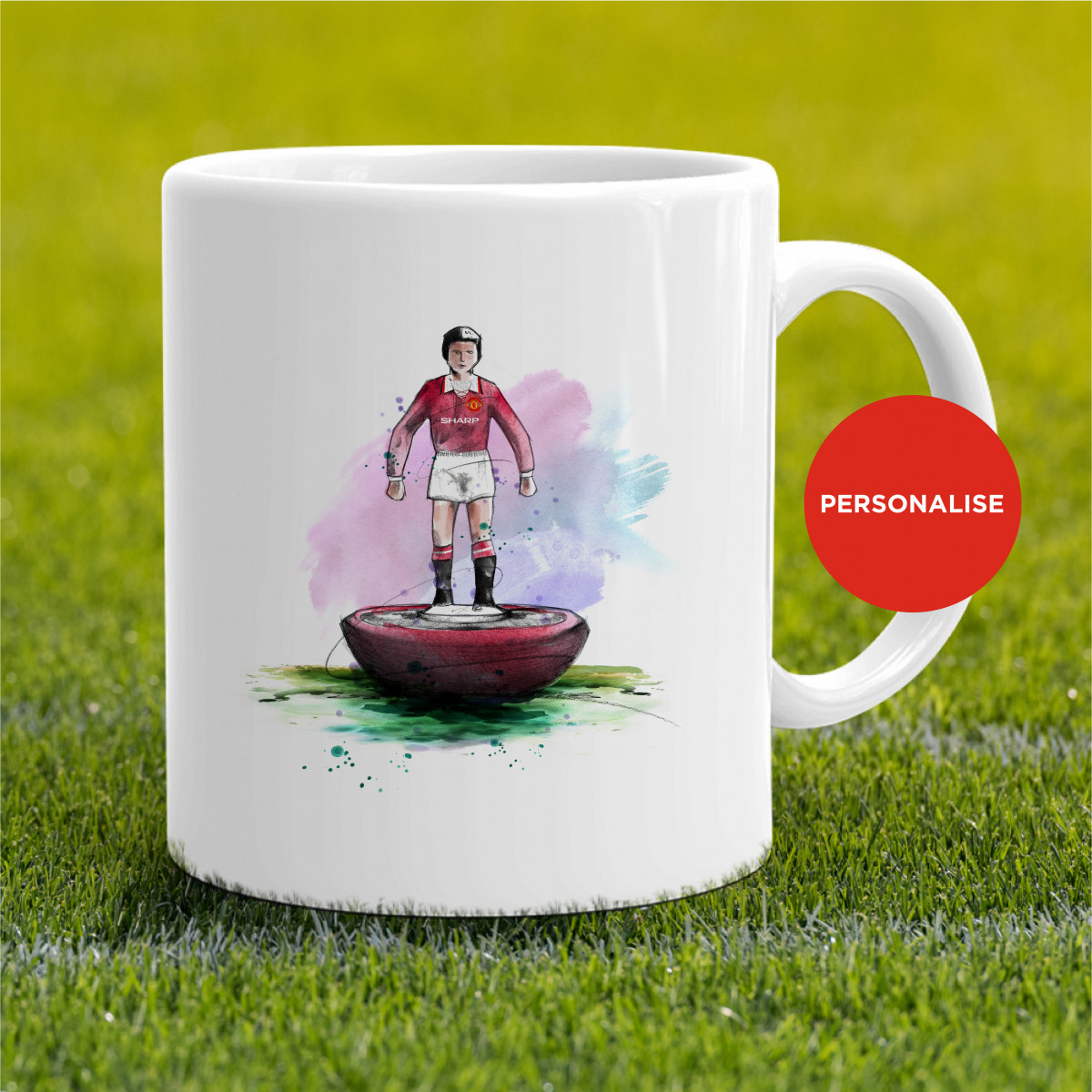 Manchester United - Retro Subbuteo, personalised Mug