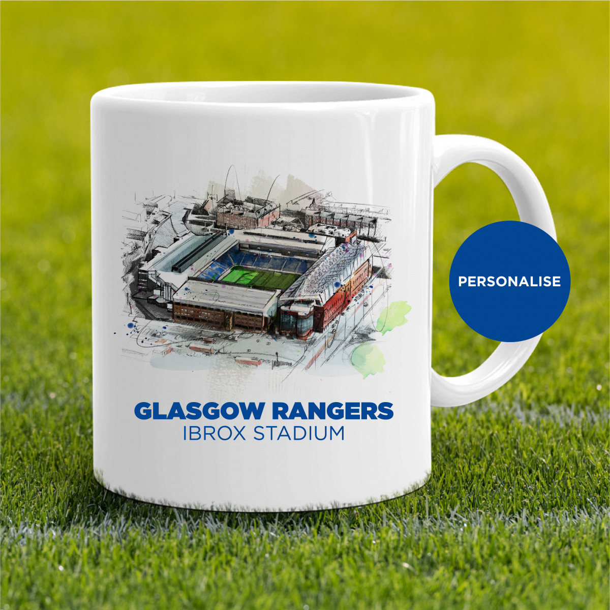 Glasgow Rangers - Ibrox Stadium, personalised Mug
