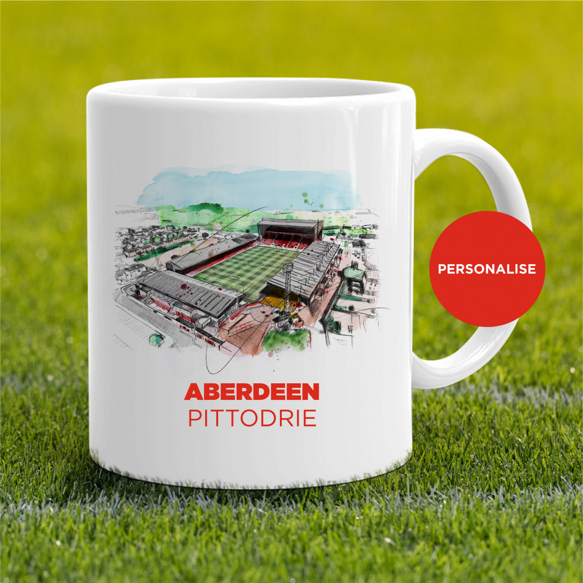 Aberdeen - Pittodrie, personalised Mug