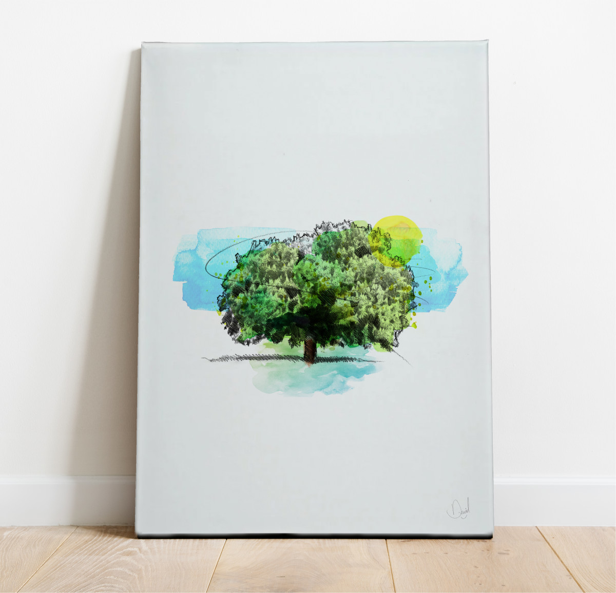 0343 Dm Trees The American Dream Chestnut Print Canvas Port Web