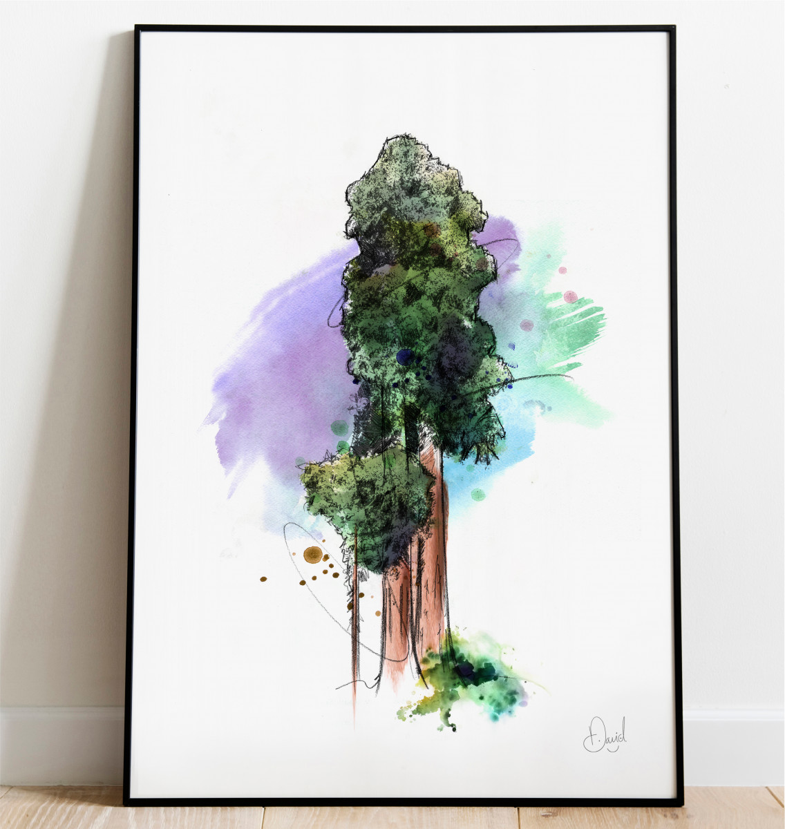 Redwood Letter Day - Tree art print